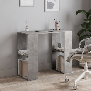 Стіл письмовий з полицями S-11 900х400х750 мм Бетон