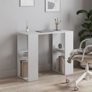 Стіл письмовий з полицями S-11 900х400х750 мм Білий