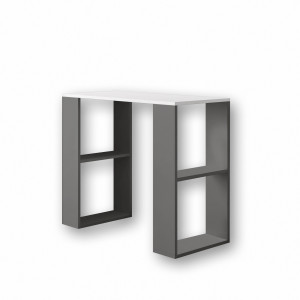 Стіл письмовий з полицями S-11 900х400х750 мм Білий/Антрацит