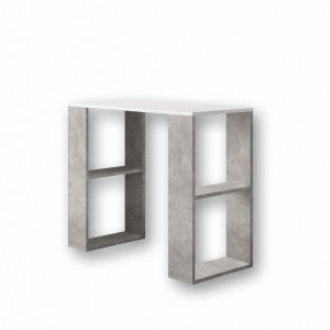 Стіл письмовий з полицями S-11 900х400х750 мм Білий/Бетон