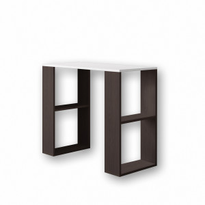 Стіл письмовий з полицями S-11 900х400х750 мм Білий/Венге Магія