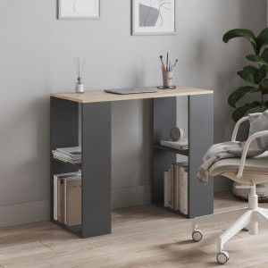 Стіл письмовий з полицями S-11 900х400х750 мм Дуб Сонома/Антрацит