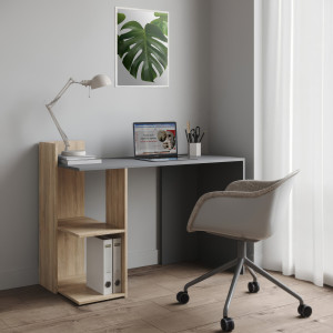 Стіл письмовий з полицями S-12 1200х520х870 мм Антрацит/Дуб Сонома