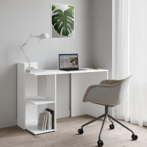 Стіл письмовий з полицями S-12 1200х520х870 мм Білий