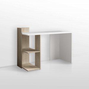 Стіл письмовий з полицями S-12 1200х520х870 мм Білий/Дуб Сонома