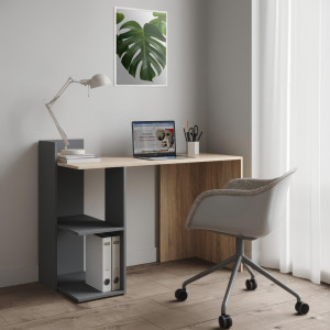 Стіл письмовий з полицями S-12 1200х520х870 мм Дуб Сонома/Антрацит