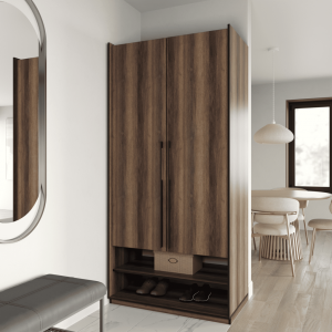 Шафа зі штангою, полицями та шухлядами R-0004 1000х570х2100 мм Дуб Кверкус