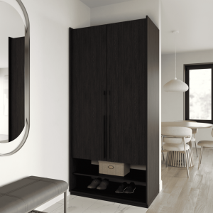 Шафа зі штангою, полицями та шухлядами R-0004 1000х570х2100 мм Венге Магія