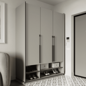 Шафа зі штангою, полицями та шухлядами R-0006 1484х570х2100 мм Кашемір