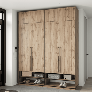 Шафа зі штангою, полицями, шухлядами та антресоллю R-0009 1968х570х2500 мм Дуб Аппалачі