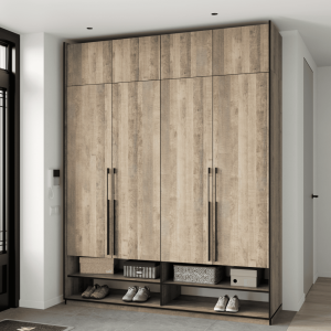 Шафа зі штангою, полицями, шухлядами та антресоллю R-0009 1968х570х2500 мм Дуб Гранж Пісочний