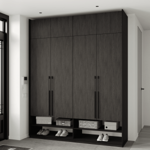 Шафа зі штангою, полицями, шухлядами та антресоллю R-0009 1968х570х2500 мм Венге Магія