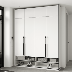 Шафа зі штангою, полицями, шухлядами та антресоллю R-0009 1968х570х2500 мм Білий