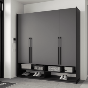 Шафа зі штангою, полицями та шухлядами R-0009 1968х570х2100 мм Антрацит