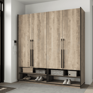 Шафа зі штангою, полицями та шухлядами R-0009 1968х570х2100 мм Дуб Гранж Пісочний