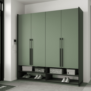 Шафа зі штангою, полицями та шухлядами R-0009 1968х570х2100 мм Зелений Димчастий