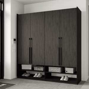 Шафа зі штангою, полицями та шухлядами R-0009 1968х570х2100 мм Венге Магія