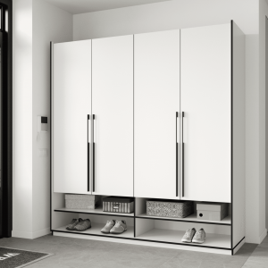 Шафа зі штангою, полицями та шухлядами R-0009 1968х570х2100 мм Білий