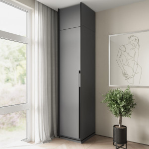 Шафа зі штангою, полицями та антресоллю R-0012 518х570х2500 мм Антрацит