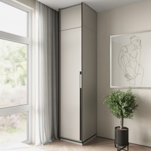 Шафа зі штангою, полицями та антресоллю R-0012 518х570х2500 мм Кашемір