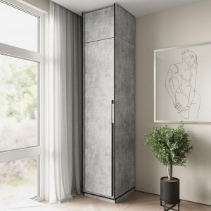 Шафа зі штангою, полицями та антресоллю R-0012 518х570х2500 мм Бетон