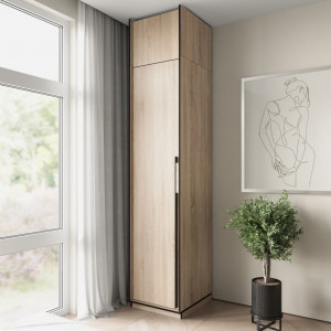 Шафа зі штангою, полицями та антресоллю R-0012 518х570х2500 мм Дуб Сонома