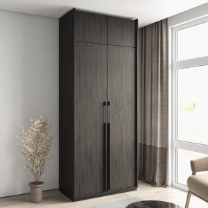 Шафа зі штангою, полицями та антресоллю R-0014 1000х570х2500 мм Венге Магія