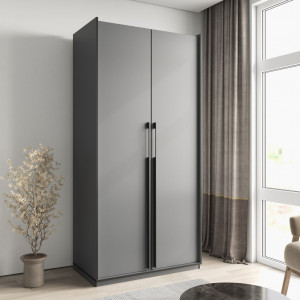 Шафа зі штангою, полицями та шухлядами R-0014 1000х570х2100 мм Антрацит