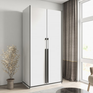 Шафа зі штангою, полицями та шухлядами R-0014 1000х570х2100 мм Білий