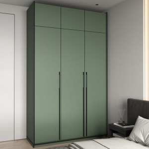 Шафа зі штангою, полицями та антресоллю R-0016 1484х570х2500 мм Зелений Димчастий