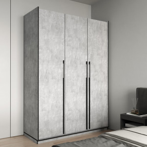 Шафа зі штангою, полицями та шухлядами R-0016 1484х570х2100 мм Бетон