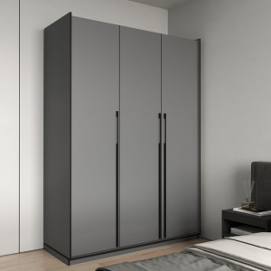 Шафа зі штангою, полицями та шухлядами R-0016 1484х570х2100 мм Антрацит