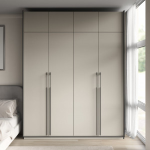 Шафа зі штангою, полицями та антресоллю R-0018 1968х570х2500 мм Кашемір