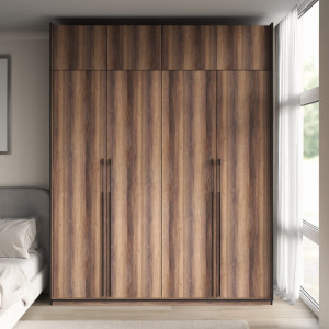 Шафа зі штангою, полицями та антресоллю R-0018 1968х570х2500 мм Дуб Кверкус