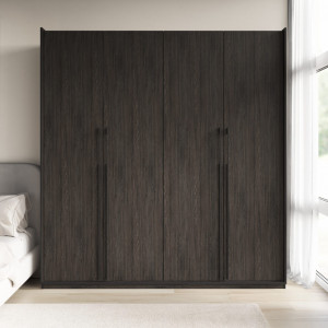 Шафа зі штангою, полицями та шухлядами R-0018 1968х570х2100 мм Венге Магія