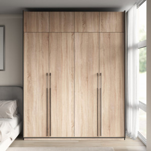 Шафа зі штангою, полицями та антресоллю R-0019 1968х570х2500 мм Дуб Сонома