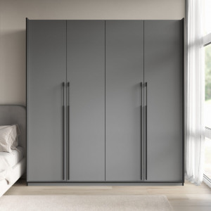 Шафа зі штангою, полицями та шухлядами R-0019 1968х570х2100 мм Антрацит