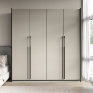 Шафа зі штангою, полицями та шухлядами R-0019 1968х570х2100 мм Кашемір