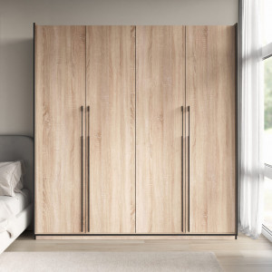 Шафа зі штангою, полицями та шухлядами R-0019 1968х570х2100 мм Дуб Сонома