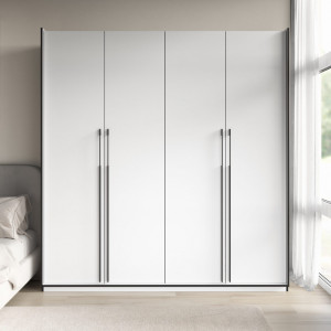 Шафа зі штангою, полицями та шухлядами R-0019 1968х570х2100 мм Білий