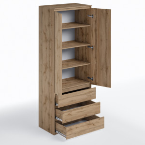Шафа з полицями та шухлядами T-210 803х502х2117 мм Дуб Аппалачі