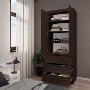 Шафа з полицями та шухлядами T-210 803х502х2117 мм Венге Магія