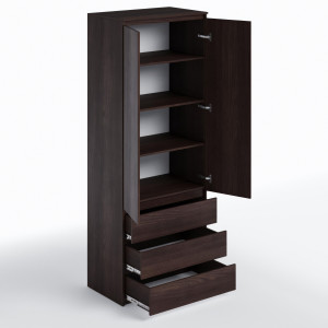 Шафа з полицями та шухлядами T-210 803х502х2117 мм Венге Магія