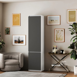 Шафа-пенал з полицями T-217 500х498х2117 мм Білий/Антрацит