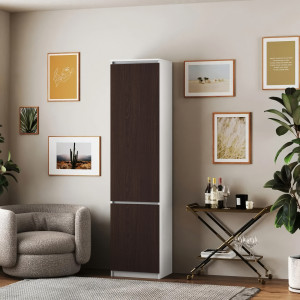 Шафа-пенал з полицями T-217 500х498х2117 мм Білий/Венге Магія