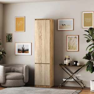 Шафа-пенал з полицями T-217 500х498х2117 мм Дуб Аппалачі/Дуб Сонома