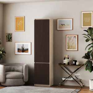 Шафа-пенал з полицями T-217 500х498х2117 мм Дуб Сонома/Венге Магія