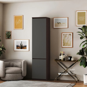 Шафа-пенал з полицями T-217 500х498х2117 мм Венге Магія/Антрацит