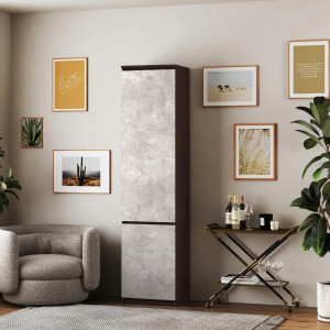 Шафа-пенал з полицями T-217 500х498х2117 мм Венге Магія/Бетон