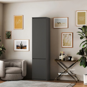 Шафа-пенал зі штангою T-218 500х498х2117 мм Антрацит